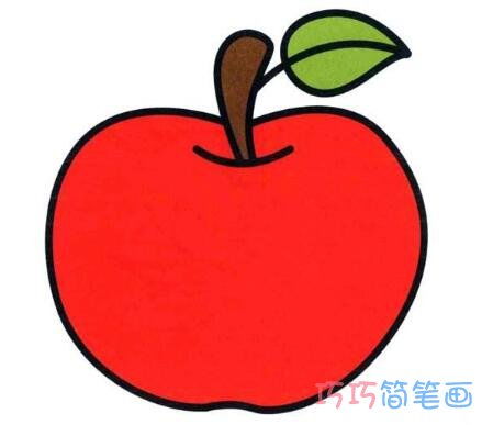 怎么画红苹果