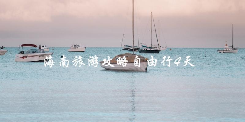 海南自由行攻略：4天游遍岛上美景