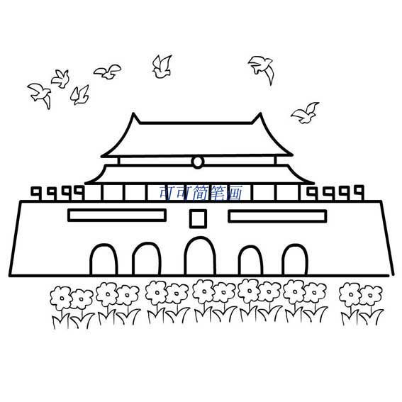 北京天安门怎么画简单又好看