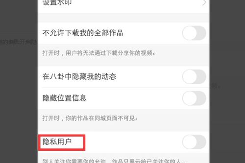 快手app怎么开启隐私用户