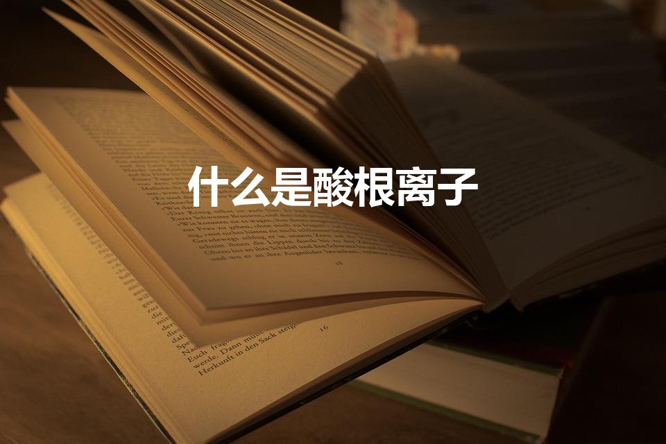 什么是酸根离子（什么叫做酸根离子,具体）